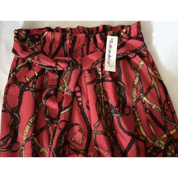 Fashion Design Women’s Print Pants Size XL/XXL, Red - Picture 6 of 8